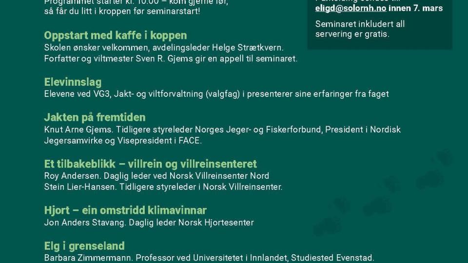 Lenke til artikkel: Seminar om forvaltning av storvilt