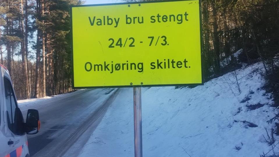 Lenke til artikkel: Valby bru stengt