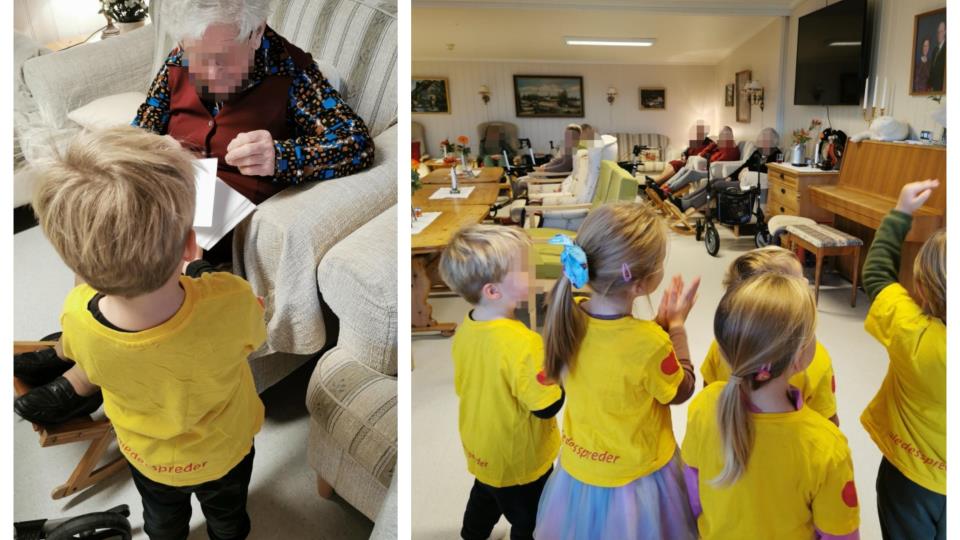 Lenke til artikkel: Bofellesskapet fikk besøk fra barnehagen