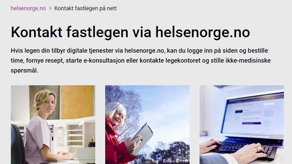 Lenke til artikkel: Oppfordrer til elektronisk kontakt med Åsnes-legene