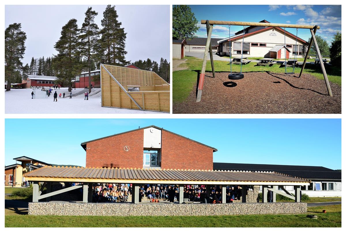 Eksteriørbilder fra Sønsterud skole, Flisa skole og Åsnes ungdomsskole - Klikk for stort bilde