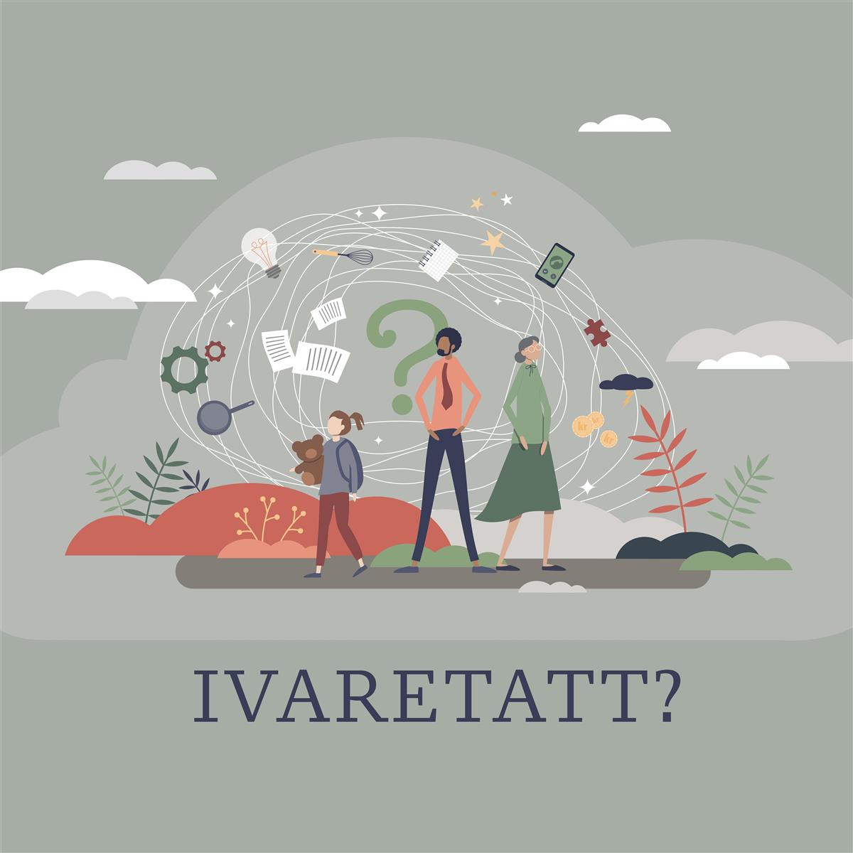 Illustrasjon med innhold som tannhjul, puslespillbit, notisblokk, mann, dame, ungdom, stekepanne, planter, lyspære, hjulvisp - Klikk for stort bilde